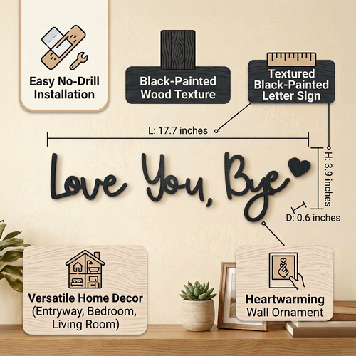 🏡Love You Bye Wood Sign Home Decor