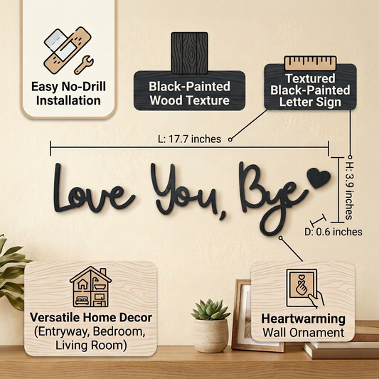 🏡Love You Bye Wood Sign Home Decor