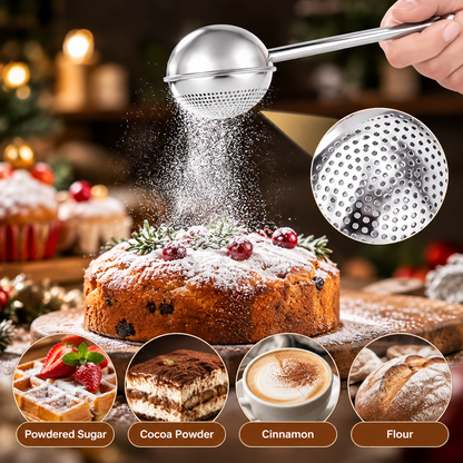 🥄Stainless Steel Long-Handled Mesh Flour Sifter/Duster — Suitable for Various Powders