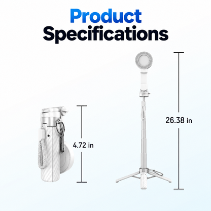 🧲Upgraded magnetic selfie stick – with 360° rotating and adjustable magnetic tripod