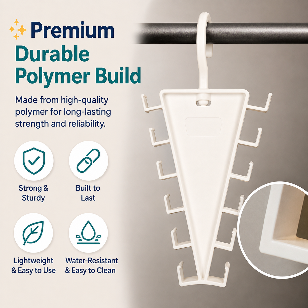 👕V-Shape Double-Sided 12-Slot Closet Organizer