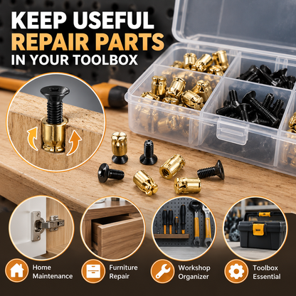 🔩2-in-1 Cabinet Door Screw Expansion Insert