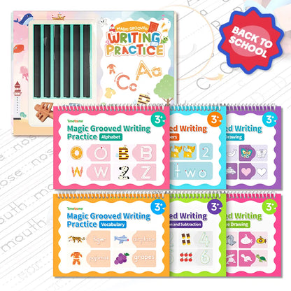 📚 Reusable Grooved Handwriting Workbook for Kids
