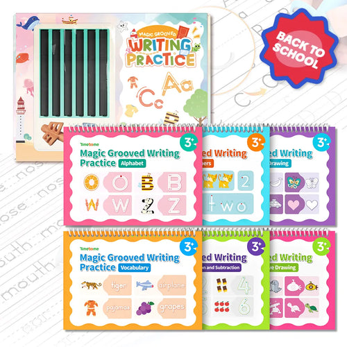 📚 Reusable Grooved Handwriting Workbook for Kids
