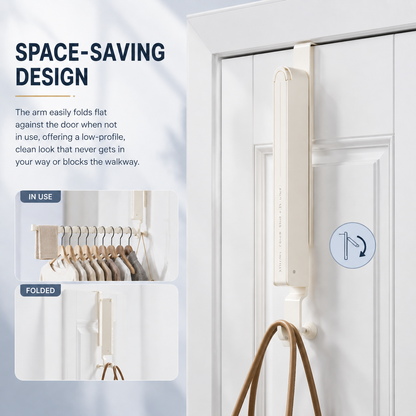 🛠️Retractable and foldable wall hooks - portable clothes rack