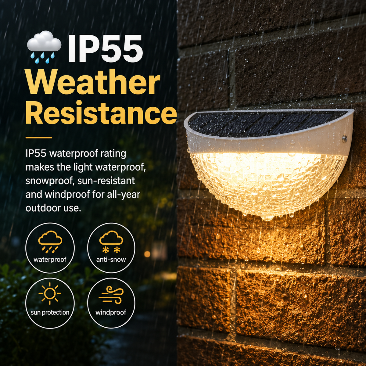 ☀️Solar-powered waterproof outdoor wall light - rechargeable, suitable for front porches and patios