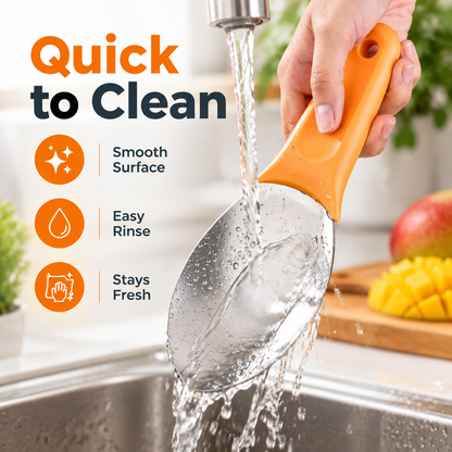 🥭Stainless Steel Mango Pitter/Slicer – With Non-Slip Handle