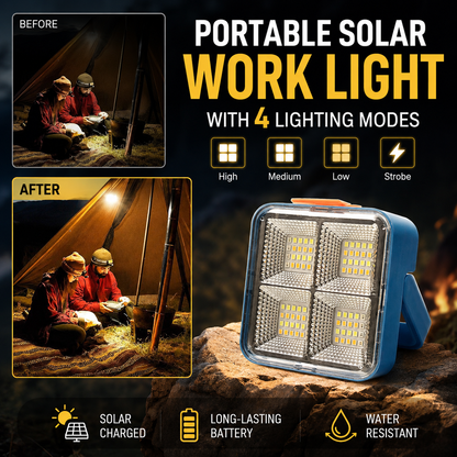 🔥Hot Sale 49% OFF🔥Portable Solar Work Light with 4 Lighting Modes