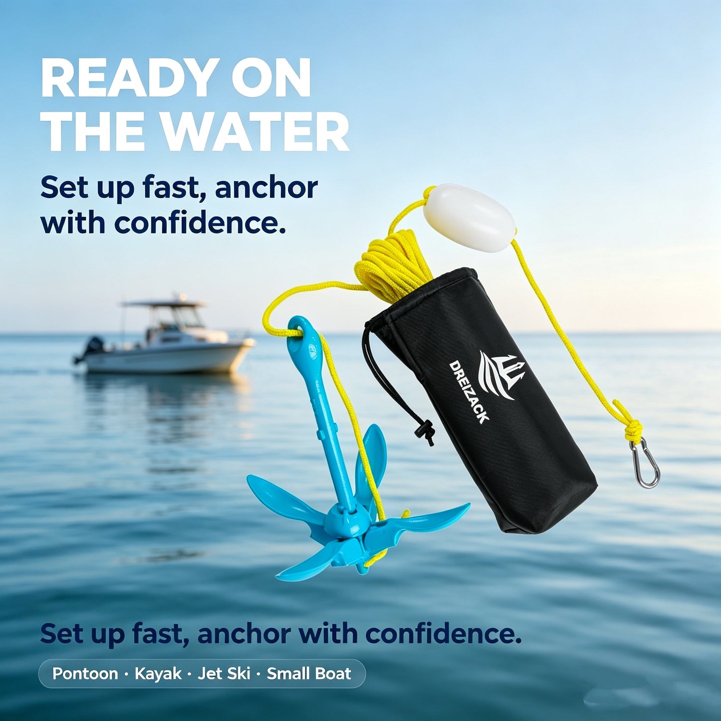 High-End Kayak Folding Anchor Set, Say Goodbye To Boat Drifting