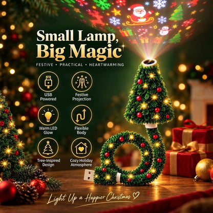 🎄Plug-and-Play HD USB Christmas Tree Projector with 6 Festive Scenes