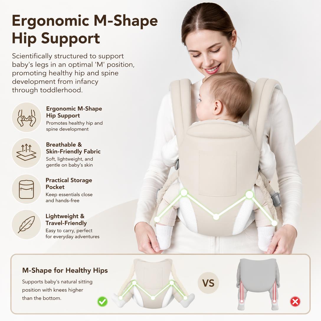 👶Baby double-shoulder multi-functional baby carrier
