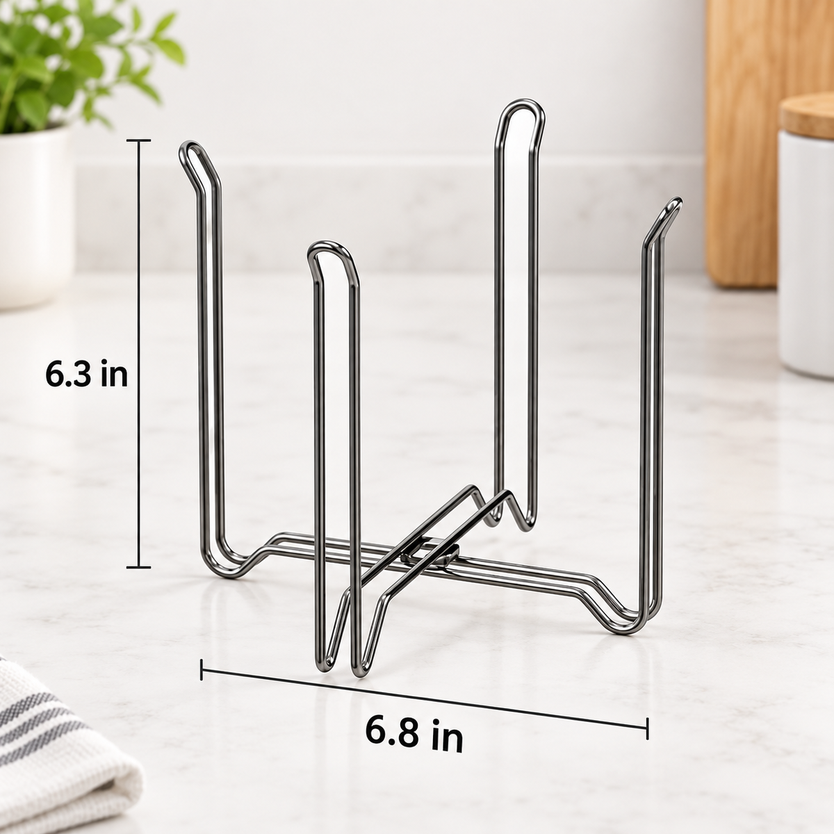 🗑️Collapsible 304 Stainless Steel Trash Bag Holder – Suitable for Sinkside, RVs, and Offices
