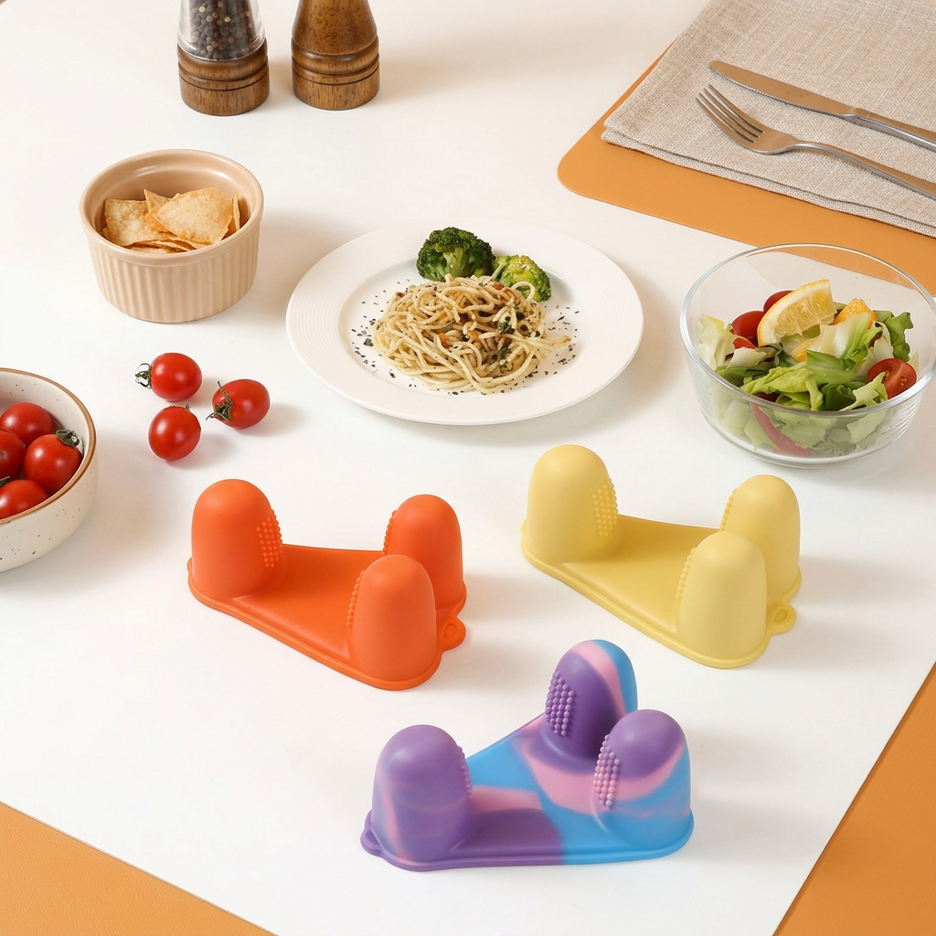 ✋Mess-free silicone food tongs / silicone finger cots
