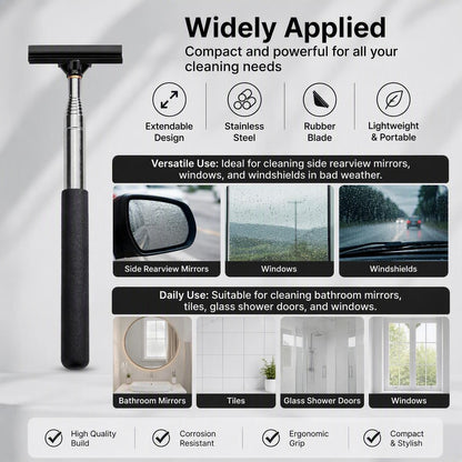 Retractable Car Rearview Mirror Wiper