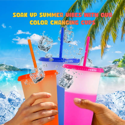 ❄️Summer temperature-regulating large-capacity color-changing cup when cooled