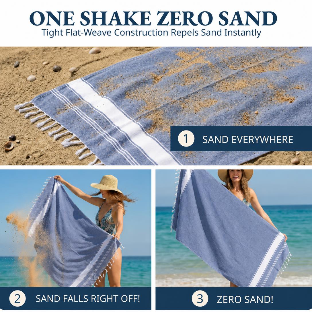 🏖️Lightweight and soft modern plain weave oversized beach towel