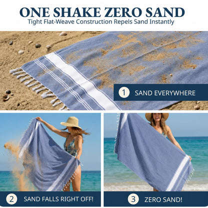 🏖️Lightweight and soft modern plain weave oversized beach towel