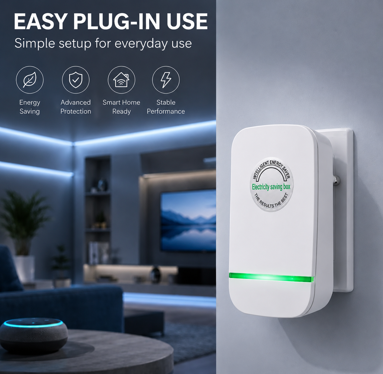 ⚡Compact Plug-In Power Box with US Plug