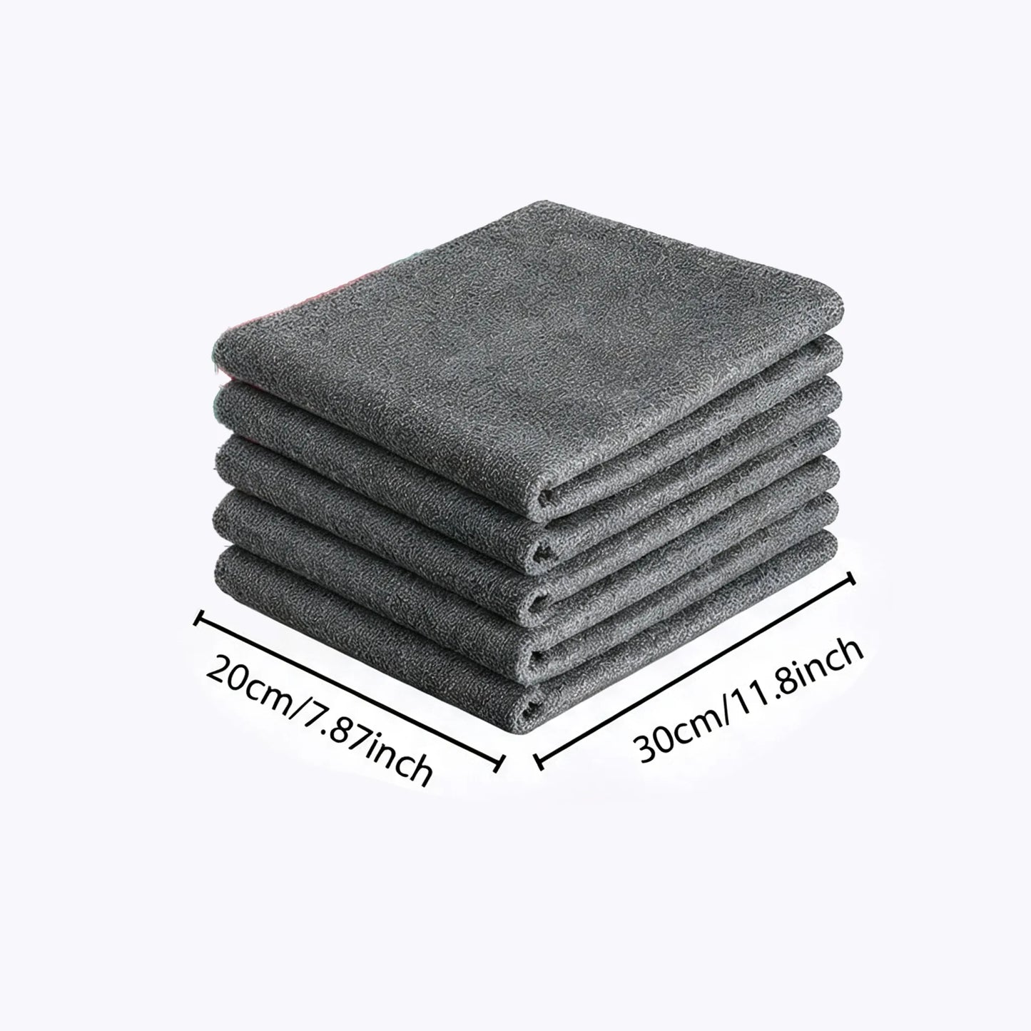 ✨ Ultra-Absorbent Magic Microfiber Cleaning Cloth (5-Pack) | Streak-Free & Chemical-Free Cleaning For Any Surface! 🧽🔥