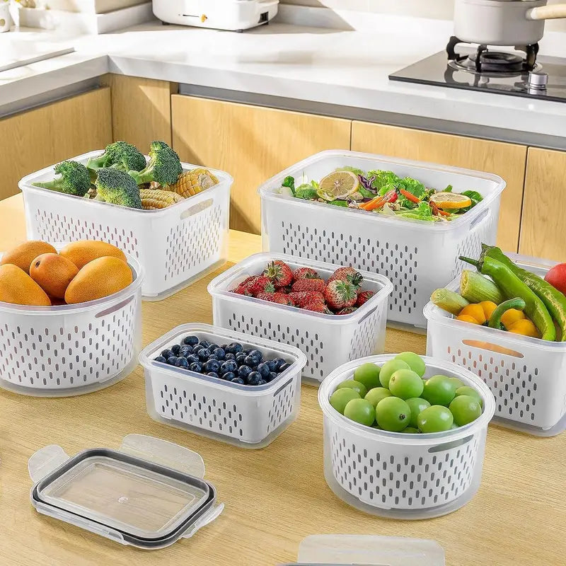 🥬 Fruit Storage Containers 4 PCS