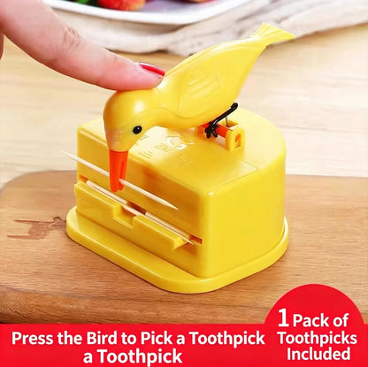 Super fun woodpecker toothpick holder