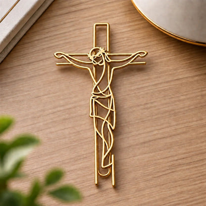 ✝Faith-Inspired Gold Paper Clips — Meaningful Christian Bookmarks 5 Pcs