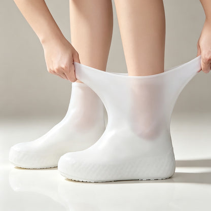 Silicone Rainproof Shoe Covers, Waterproof And Wear-Resistant（A Pair）
