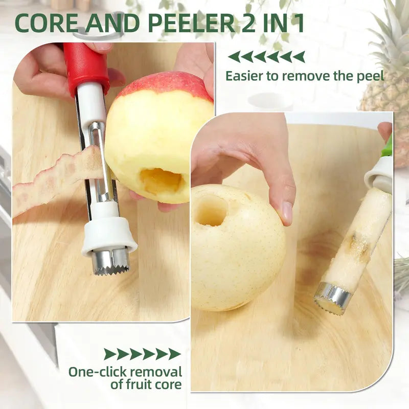 2-in-1 Multifunctional Stainless Steel Fruit and Vegetable Peeler and Core Remover