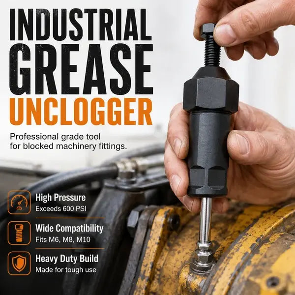 🔩Industrial Grease Unclogger – Professional Grade Tool For Blocked Machinery Fittings