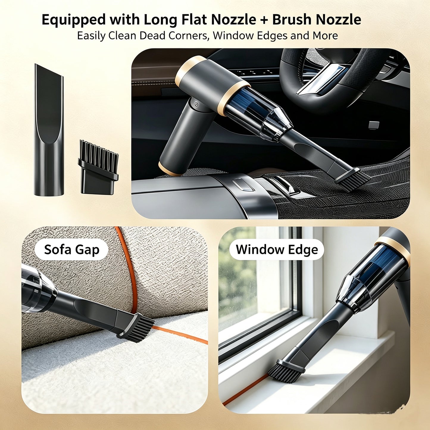 Portable Handheld Car Cordless Vacuum Cleaner