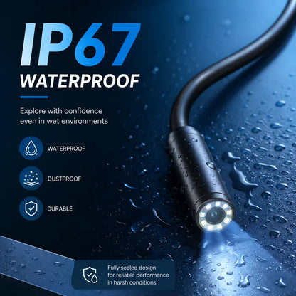 📸IP67 Waterproof High-Definition Pipe Endoscope Inspection Camera - Suitable for Automotive Inspection and Home Repair