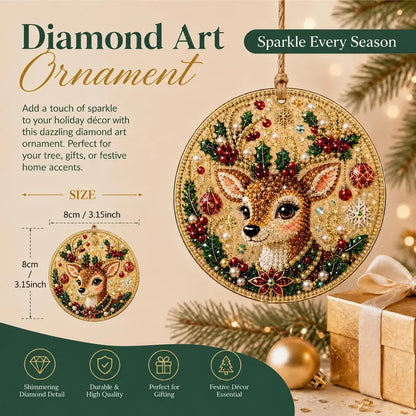 🎄💎6-Piece Christmas DIY Diamond Painting Decoration Set - Perfect for Holiday Home Parties