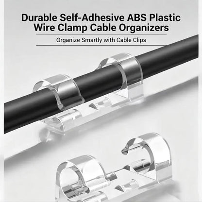 Durable Self-Adhesive ABS Plastic Wire Clamp Cable Organizers（20Pcs）