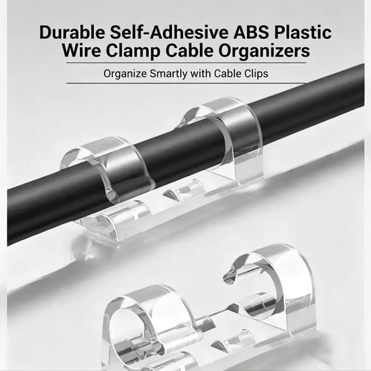 Durable Self-Adhesive ABS Plastic Wire Clamp Cable Organizers（20Pcs）