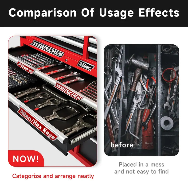🔩🌟12 Pack of  Magnetic Toolbox Labels