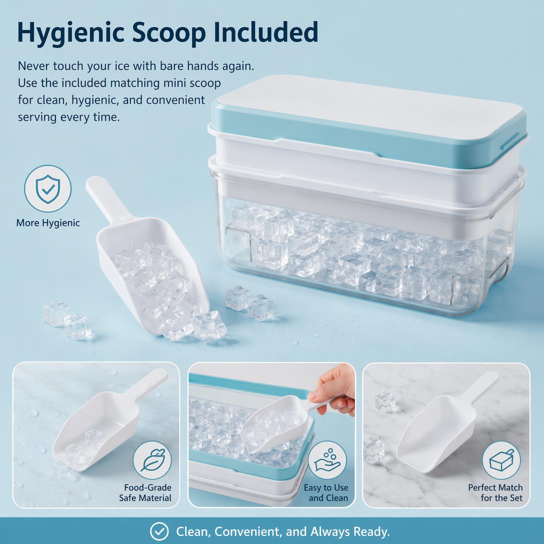 🧊Stackable ice cube tray set - with lid and storage box