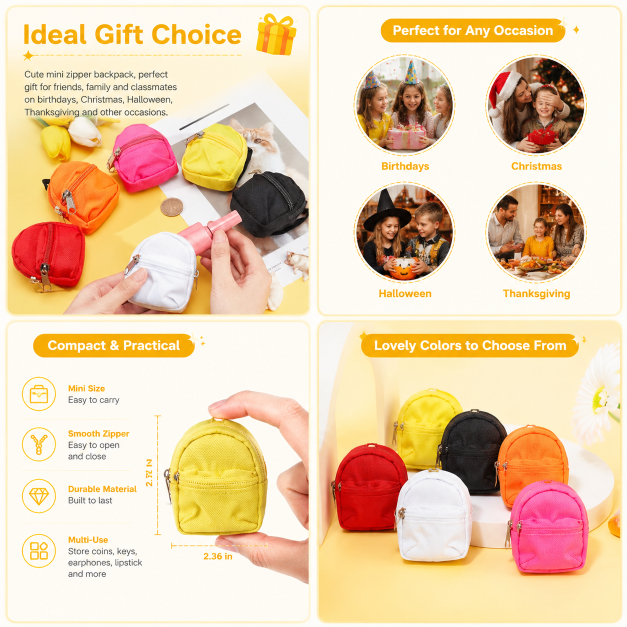 🎒Mini Backpack Coin Pouch &amp; Bag Charm