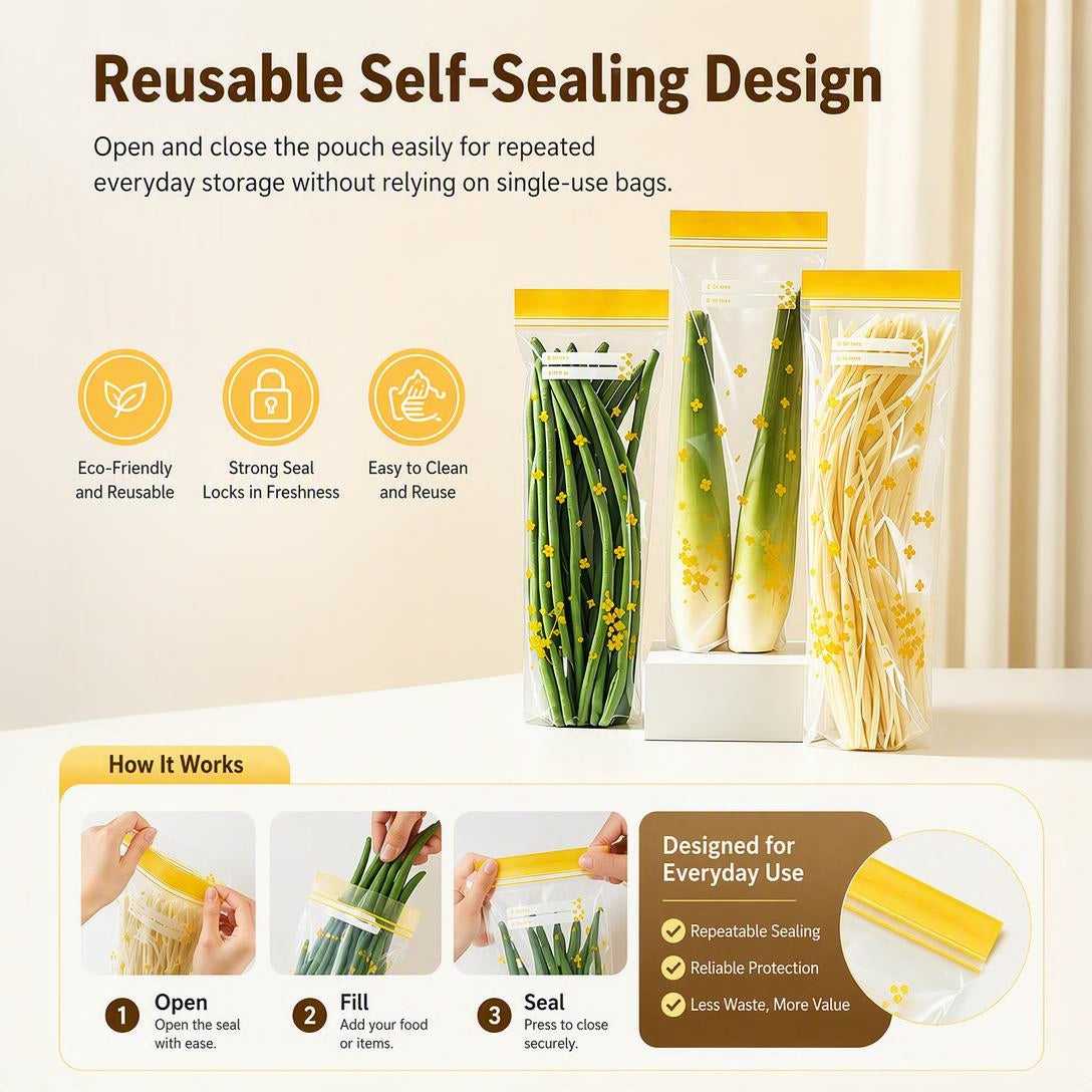 Thick Double Seal Food Storage Bags