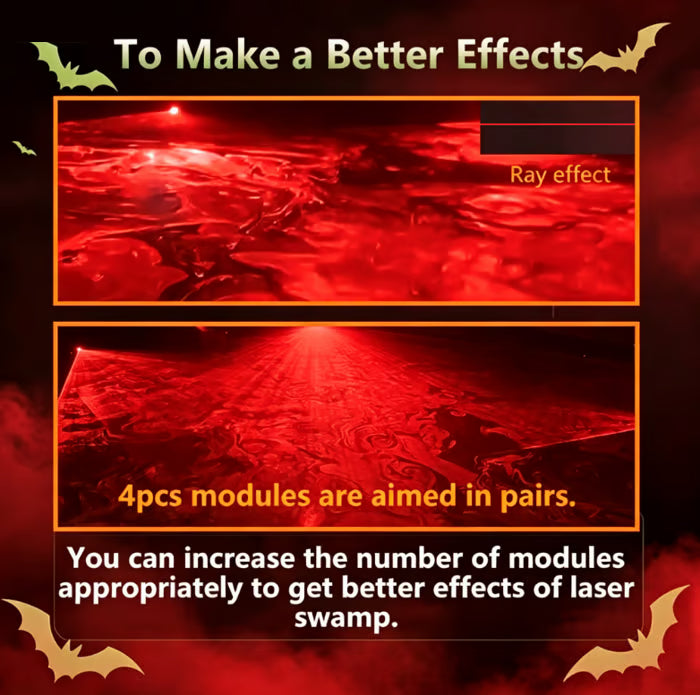 🎃 Halloween Laser Swamp Projector – Spooky Fog & Haunted Yard Light 👻