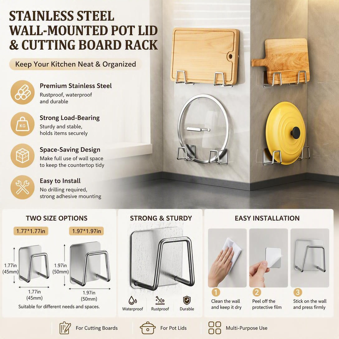 Stainless Steel Kitchen Storage Rack (4Pcs)