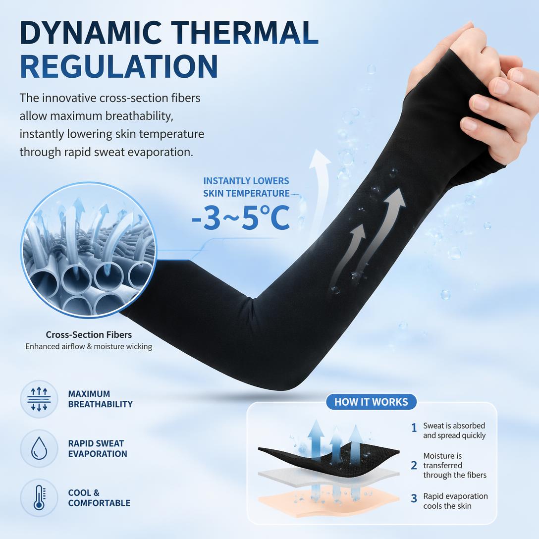 ☀️❄️Unisex quick-drying compression arm protectors