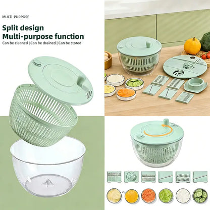 ✨ Salad Spinner Large, 3 IN 1 Vegetable and Fruit Washing Bowl with Strainer