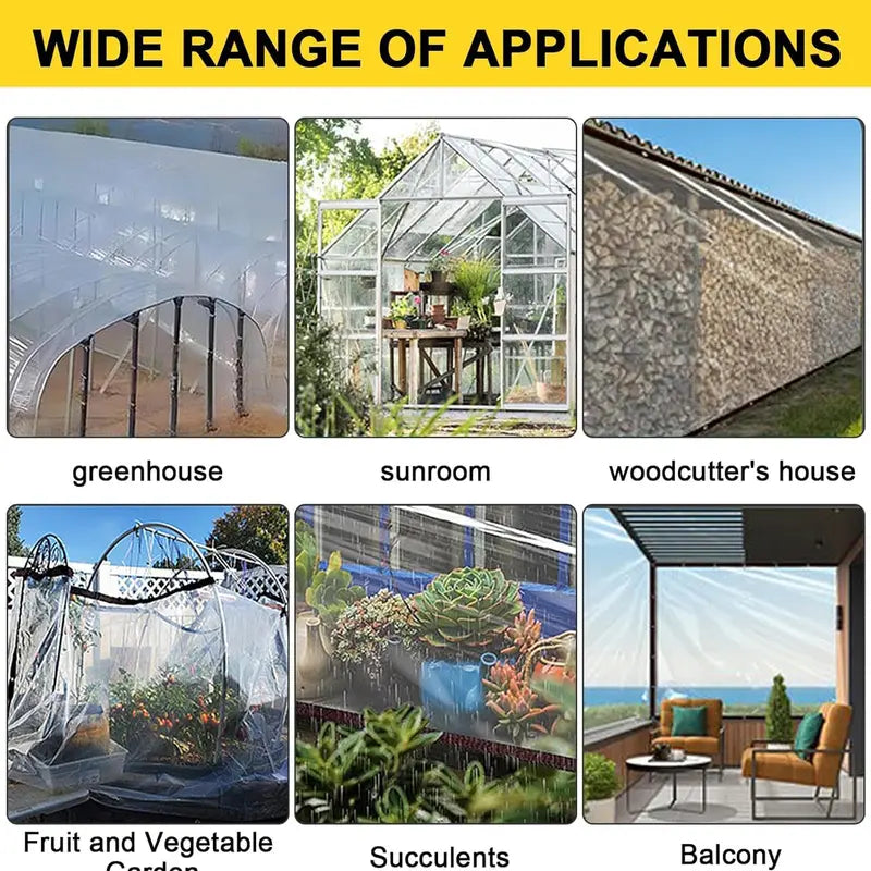 🛡️Heavy-Duty Clear Waterproof Tarpaulin