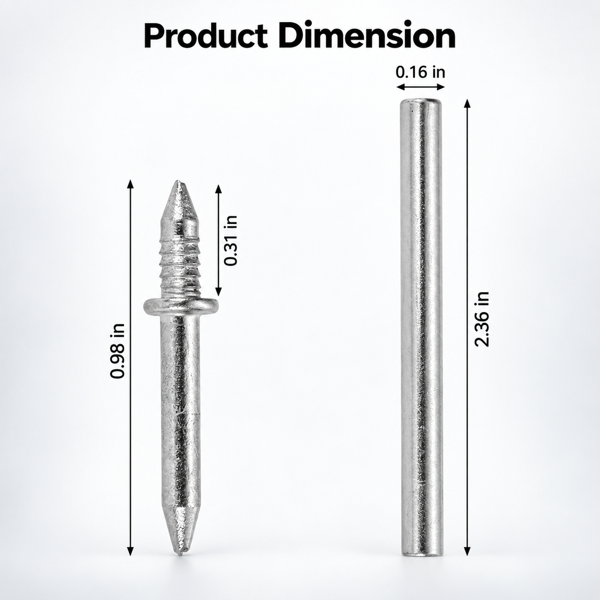 🔧100 Double-Ended Carbon Steel Baseboard Nails - Corrosion Resistant, Easy to Use, Invisible and Mark-Free Fixing
