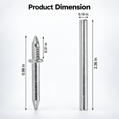 🔧100 Double-Ended Carbon Steel Baseboard Nails - Corrosion Resistant, Easy to Use, Invisible and Mark-Free Fixing