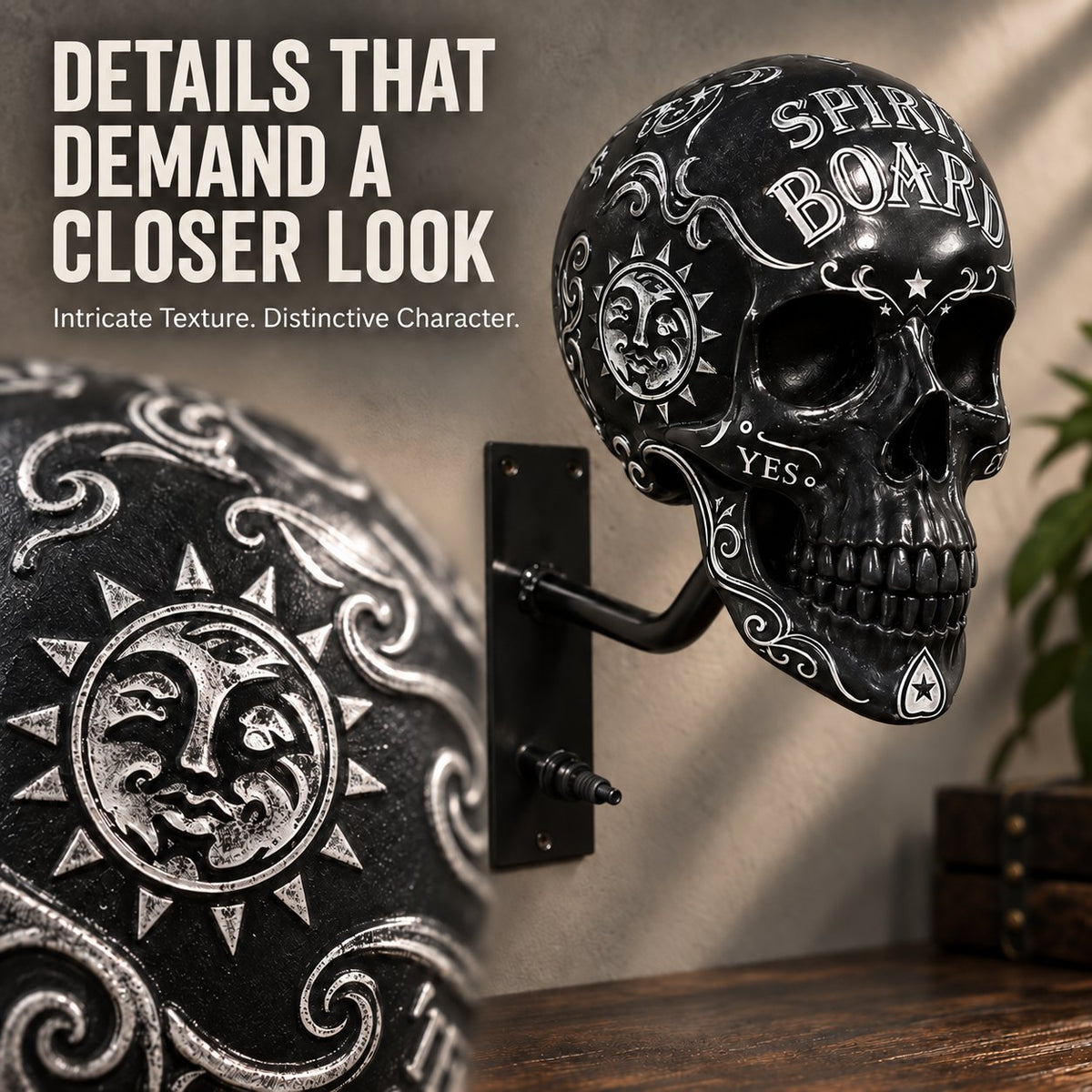 💀 Show Off Your Helmet in Style! Heavy-Duty Skull Helmet Holder & Wall Mount Display 🏍️🔥