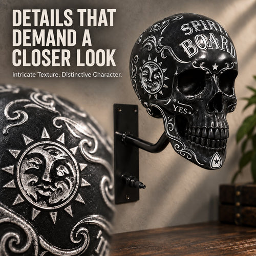 💀 Show Off Your Helmet in Style! Heavy-Duty Skull Helmet Holder & Wall Mount Display 🏍️🔥