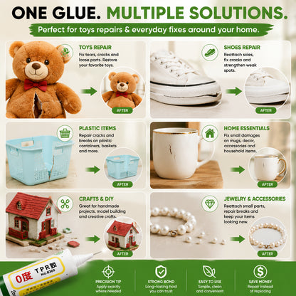 💪 Multi-Purpose Strong Repair Glue – Precision Waterproof Adhesive for Shoes, Toys & Crafts 🛠️