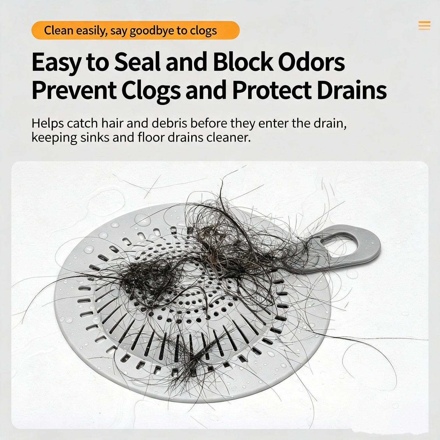 Silicone Drain Hair Catcher / Drain Outlet Strainer