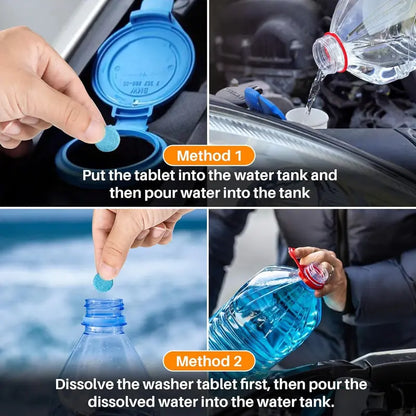 🛡️50-tablet pack of concentrated windshield washer fluid tablets